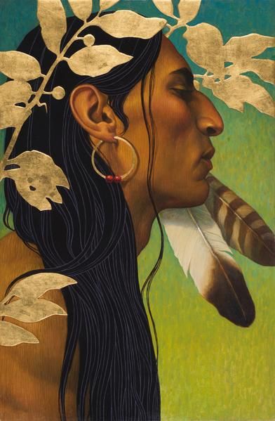 Thomas Blackshear, Native American Paintings, Native American Artwork, Cat Air, Indigenous Art, Hur Man M�ålar, Native Art, Leaf Art, Western Art