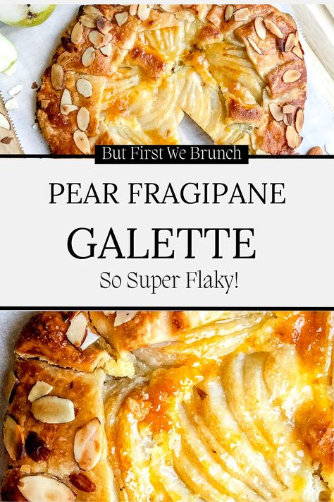 Poached Pear Recipes, Dessert Recipes Using Fresh Pears, Pear Gallette Recipe Simple, Pear Galette Recipe, Asian Pear Dessert, Pear Gallette Recipe, Pear Crostata, Pear Ideas, Savory Pear Recipes