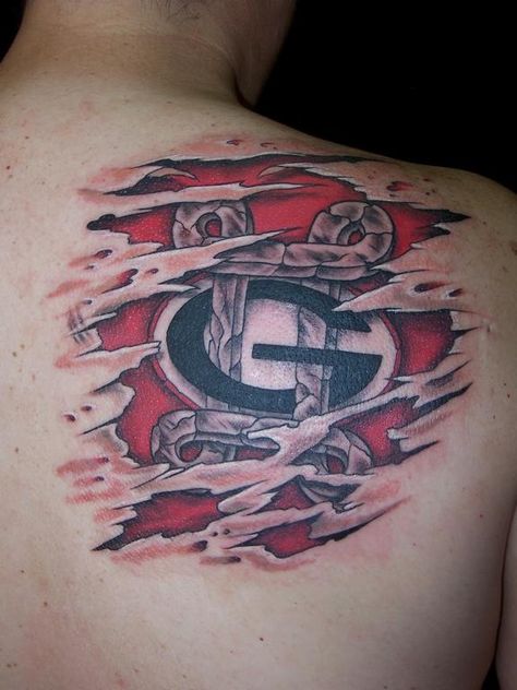 Lactation will be on my ribs and LU sign instead on UGA g Georgia Bulldogs Tattoo, Georgia Tattoos, Bvb Tattoo, Georgia Tattoo, Gemini Tattoo Ideas, Jesus Tattoo Sleeve, Gemini Tattoos, Peach Tattoo, Side Wrist Tattoos