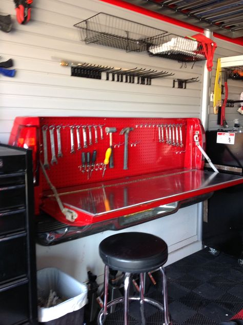 Mechanic Shop Decor, Car Parts Decor, Garage Workshop Organization, Garage Furniture, Car Part Furniture, Automotive Furniture, Car Furniture, Garage Work Bench, Diy Garage Storage