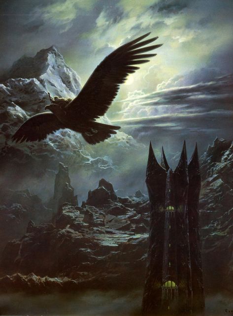 Orthanc - Lord of the Rings Alan Lee, J.r.r. Tolkien, John Howe, Middle Earth Art, Tolkien Books, Tolkien Art, Lotr Art, Heroic Fantasy, Fellowship Of The Ring