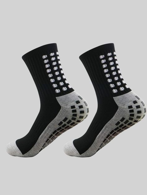 Multicolor  Collar  Polyester Colorblock Sports Socks & Yoga Socks Embellished   Sports Equipment Non Slip Socks, Soccer Socks, Football Socks, Yoga Socks, Nike Force, Football Equipment, Nike Soccer, Sports Socks, Tube Socks