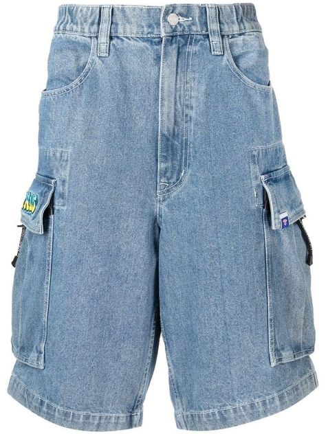 Skater Boy Summer Outfits, Cargo Shorts Aesthetic, Long Cargo Shorts, Cargo Shorts Outfit, Cargo Denim Shorts, Baggy Jean Shorts, Baggy Cargo Shorts, Denim Cargo Shorts, Big Shorts