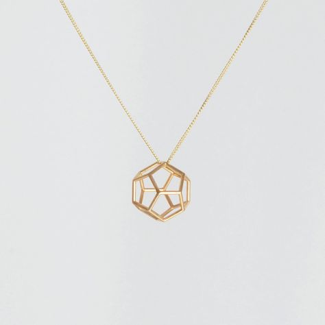 Lotus Flower Logo, Platonic Solids, Gold Schmuck, Platonic Solid, Jewelry Post, Put A Ring On It, Gold Collection, Gold Plated Necklace, Gold Pendant