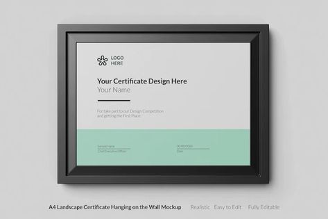 Premium PSD | Modern certificate realistic mockup design Certificate Design, Poster Background Design, Design Competitions, Vector Photo, Mockup Design, Background Design, Graphic Resources, Mockup, Design Art