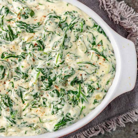 Steakhouse Creamed Spinach Recipe, Steakhouse Creamed Spinach, Cream Spinach, Creamed Spinach Recipe, Spinach Recipe, Creamed Spinach, Spinach Recipes, Spinach And Cheese, Cooking Ingredients