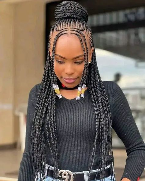 Carrot Hair Styles, Ghanian Lines Hairstyles Latest In Kenya, Line Braids African Hairstyles, Lines Braids Hairstyles, Braided Lines Hairstyles African, Carrot Hairstyles For Black Women, Lines Hairstyles African, Cornrow Ponytail Hairstyles Black Women, Ghanian Lines Hairstyles Latest