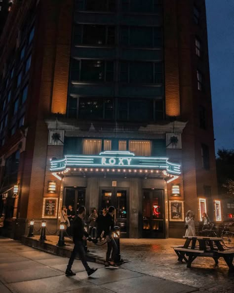 The Roxy Hotel Nyc, Roxy Hotel Nyc, Roxy Aesthetic, Grace Farrell, Artist Vision Board, Restaurant Bar Ideas, Nighttime Aesthetic, Winter In Nyc, Tribeca Nyc