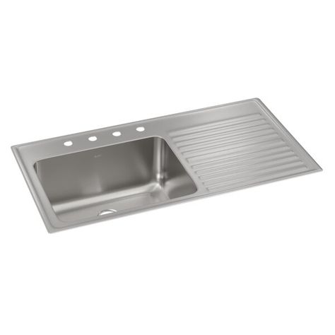 Kitchen Sink With Drain Board | Wayfair Kitchen Sink With Drainboard, Top Mount Sink, Sink With Drainboard, Drainboard Sink, Commercial Sink, Drop In Kitchen Sink, Sink Grid, Drop In Sink, Steel Kitchen Sink