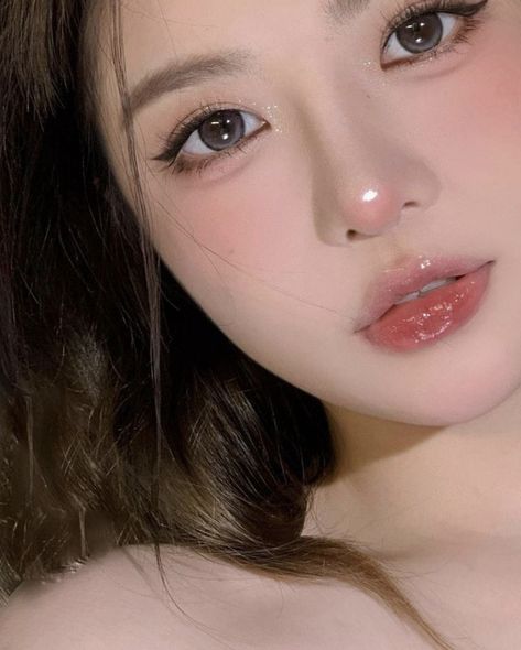 Makeup Ala Korea, Makeup Asia, Makeup Ulzzang, Makeup Douyin, Makeup Cantik, Under Eye Makeup, Douyin Makeup, Doll Eye Makeup, Makeup Hacks Beauty Secrets