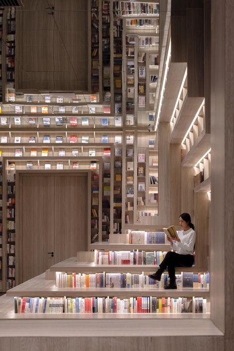 Book Vibe, Bookstore Cafe, Dream Library, Library Architecture, Library Room, Book Bar, Modern Library, Book Cafe, Book Shelves