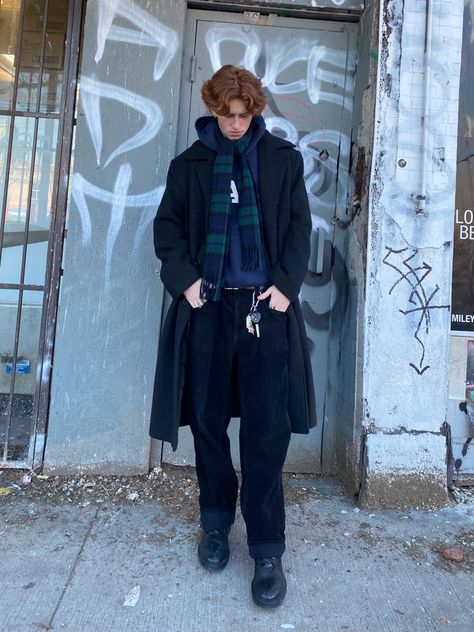 Trench Coat Men Aesthetic, Male Scarf Outfit, Trench Coat Men Outfit, Trench Coat And Scarf, Trench Coat Outfit Men, Mens Trench Coat Outfit, Trench Coat Scarf, Mike Crew, Scarf Outfit Men