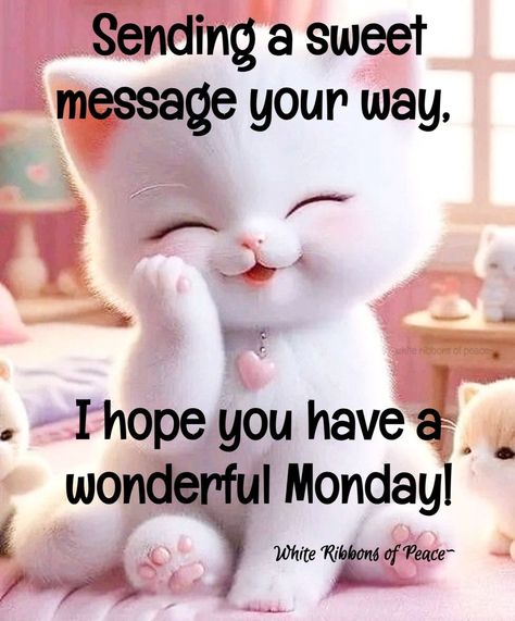 Great Day Quotes, Wonderful Monday, Monday Pictures, Monday Images, Feel Better Quotes, Quotes Morning, Monday (quotes), Monday Monday, Beautiful Cats Pictures