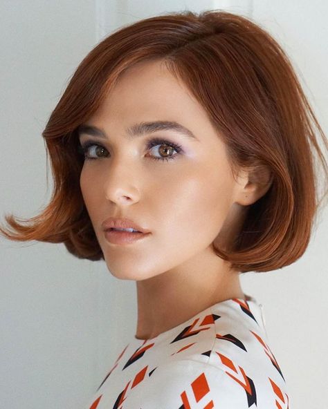 Kort Bob, Hair Color Auburn, Penteado Cabelo Curto, Auburn Hair, Grunge Hair, Ginger Hair, Short Bob Hairstyles, Hair Today, Hair Dos