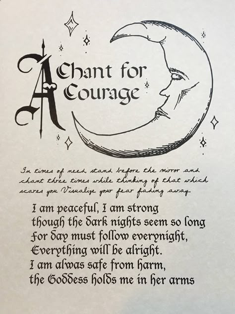 Chant For Courage Book Of Shadows Pages, Charmed Book Of Shadows, Magic Spell Book, Grimoire Book, Magick Spells, Creation Art, Wiccan Spell Book, Witchcraft Spell Books, Witch Craft