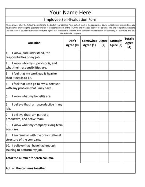 Employee self evaluation form Self Evaluation Employee, Employee Evaluation, Self Evaluation, Employee Evaluation Form, Employee Performance Review, Evaluation Employee, Employee Performance, Review Template, Performance Appraisal