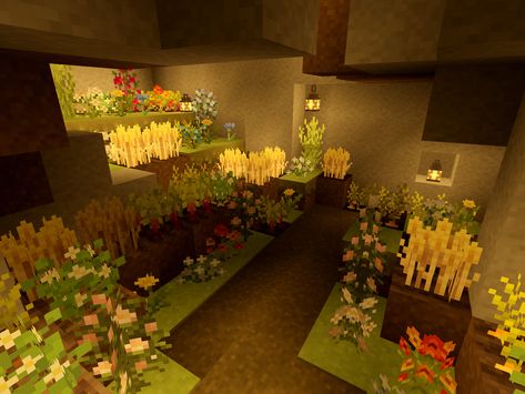 Cave Garden Minecraft, Minecraft Cave Decoration, Minecraft Fairy Cave, Cave Enchanting Room Minecraft, Lush Cave Minecraft, Texture Packs, Minecraft, Gift Wrapping, Texture