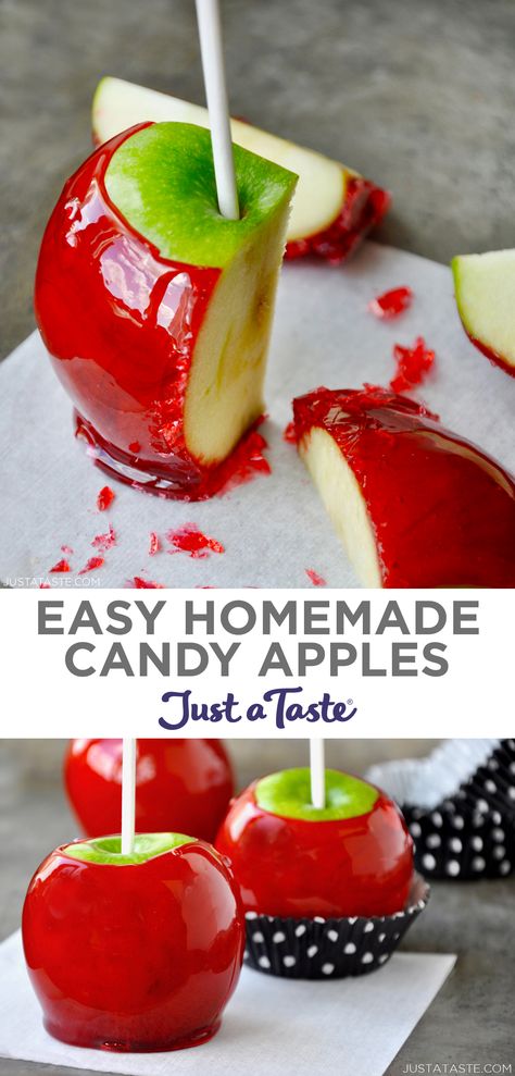 Candy Apples Recipe, Easy Homemade Candy, Candy Homemade, Candy Apple Recipe, Apple Recipe, Apple Recipes Easy, Homemade Candy, Homemade Candies, Fair Food Recipes