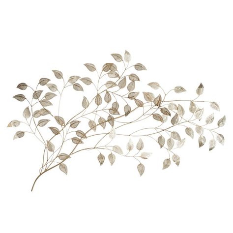 Gold metal branch wall art L 110 cm Guest Bedroom Decorating Ideas, Silver Metal Wall Art, Gold Metal Wall Art, Wreath Wall Art, Gold Wall Decor, Guest Bedroom Decor, Feather Wall Art, Circle Wall Art, Decorative Storage Boxes