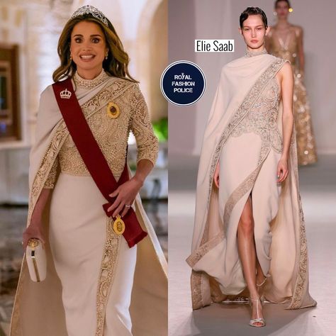 White Tie Dress Code, White Tie Dress, Queen Rania Of Jordan, Rania Of Jordan, 1 June, Queen Rania, Fancy Wedding Dresses, Royal Dresses, Modesty Fashion