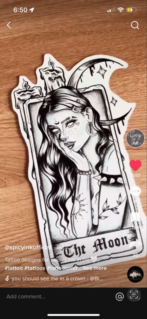 Pandora's Box Tattoo, Witchcraft Tattoos, Witches Tarot Cards, Empress Tarot Card, Tarot Card Tattoo, Tarot Tattoo, Card Tattoo Designs, Empress Tarot, The Moon Tarot Card