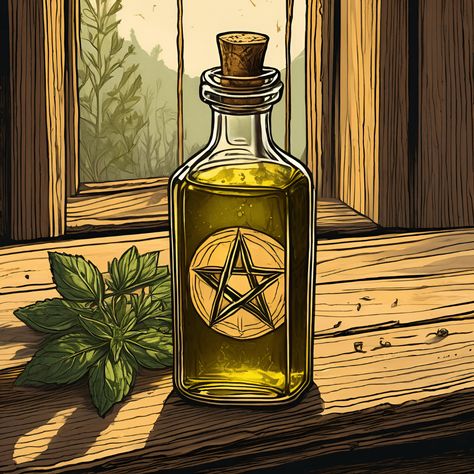 Pentagram Oil: Your Essential Blend for Powerful Protection and Balance Pentagram Oil Recipe, Wicca Oils, Purification Essential Oil, Witchcraft Symbols, Energy Symbols, Aura Protection, Types Of Magic, Occult Science, Elemental Magic