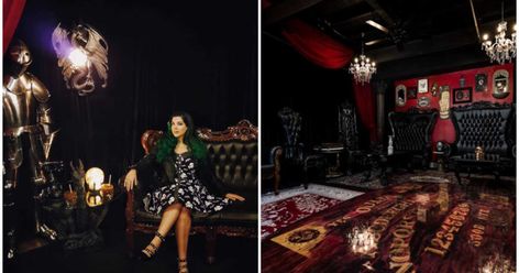 Spooky Haunted Speakeasy Bar In Tampa Feels Like Gothic Addams Family Mansion - Narcity Haunted Speakeasy, Addams Family Mansion, Speakeasy Decor Bar, Speakeasy Decor, Family Mansion, Gothic Mansion, Speakeasy Bar, Black Bookcase, Grace Art