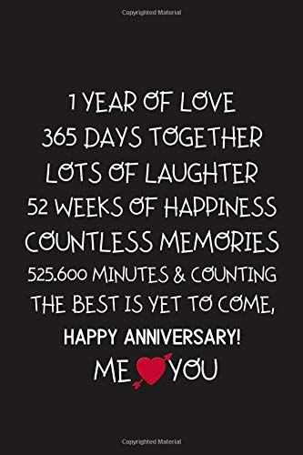 1 Year of love 365 days together lots of laughter 52 weeks of happiness... Happy anniversary!: Funny Novelty Journal ... Happy New Year Love Quotes Relationships, Relationship Anniversary Quotes, 1st Anniversary Quotes, Happy New Year Love Quotes, Happy Anniversary 1 Year, Love Anniversary Wishes, Anniversary Wishes For Boyfriend, New Year Love Quotes, Happy Anniversary Funny