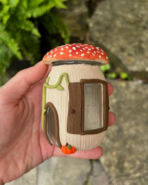 This charming mushroom mason jar house will be coming with me to the Summer’oween market on Sunday June 16th (12 - 5PM) 🧙🧚‍♀️🍄 Address: 151 Lorne Ave E, Stratford, ON N5A 6S4, Canada Event by: @stratfordinclusivemarkets #whimsical #craft #polymerclay #smallbusiness #artist #mushrooms #cottagecore #masonjar #market Mushroom Mason Jar, Mushrooms Cottagecore, Clay Mushroom, June 16, Mason Jar, Mason Jars, Polymer Clay, Stuffed Mushrooms, Quick Saves