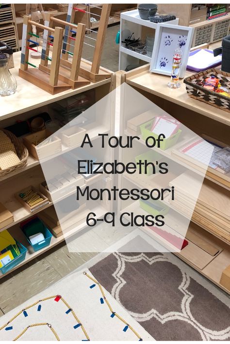 Hello! I am Elizabeth Stead and I teach Lower Elementary at a private Montessori school in Nashville Tennessee. I am American Montessori Society (AMS) Certified for ages 3-12. I have been teaching Lower Elementary for eight years and was in a 3-6 classroom four years prior to that. I have six students in my class this year. This year we added fourth grade to my classroom due to the way public TN schools begin middle school at fifth grade. Montessori Classroom Layout, Montessori Elementary Classroom, Montessori Resources, About Teachers, Classroom Shop, Montessori Shelf, Reggio Classroom, Montessori Elementary, Classroom Tour