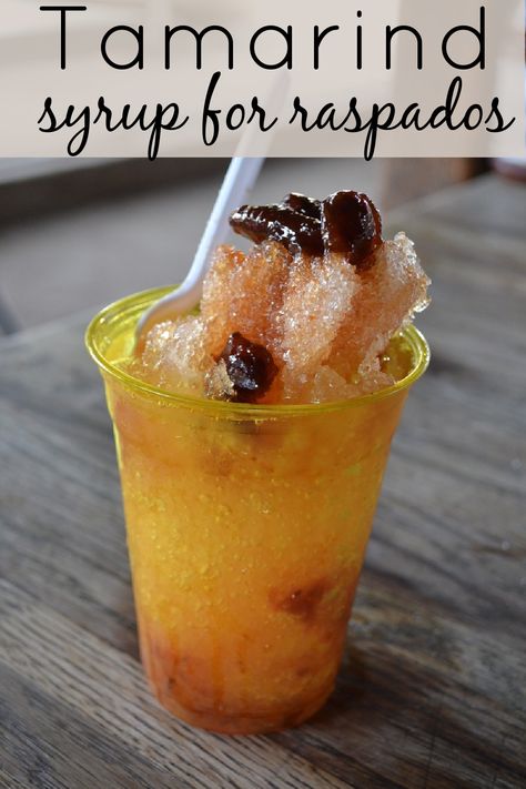 Mission Chocolate Recipes | Tamarind sweet syrup for Shaved Ice | Raspados Vanilla Raspado Recipe, Tamarind Syrup Recipe, Raspados Recipe, Shave Ice Syrup Recipe, Shaved Ice Recipe, Shaved Ice Syrup, Tamarind Candy, Tamarind Fruit, Snow Cone Syrup