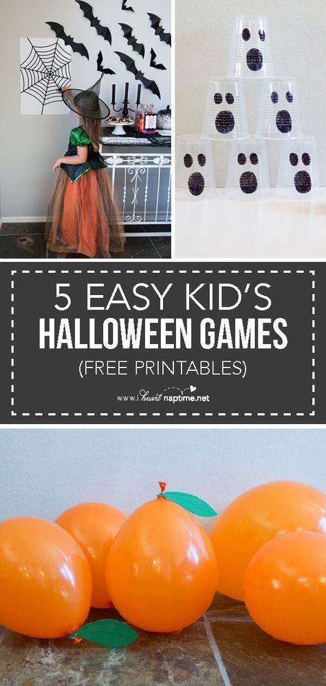 5 EASY Kids Halloween Games including ghost bowling, candy guess game, pumpkin toss, punch a box and pin the spider on the web. These games are perfect for any Halloween party with kids! Halloween Games Easy, Ghost Bowling, Teenage Party Games, Kindergarten Halloween Party, Easy Halloween Games, Preschool Halloween Party, Backyard Party Games, Halloween Party Activities, Classroom Halloween Party