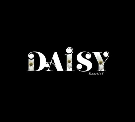 Daisy love.... Daisy Pp, Daisy Name Aesthetic, Daisy Logo Design Ideas, Daisy Logo Design, Daisy Name Wallpaper, Daisy Black Wallpaper, Daisy Logo, Daisy Name, Driving Miss Daisy