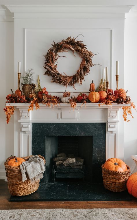 Fall Furniture , Autumn Cozy Fall ,Decor Easy Fall ,
Decor Neutral Fall ,Decor Fall ,Decor Inspiration ,Fall Decor Ideas Classic Fall Mantle Decor, Decorate Next To Fireplace, Styling Mantle With Mirror, Thanksgiving Chimney Decor, Mantle Decor Thanksgiving, Fireplace Garland Fall, Thanksgiving Decorations Fireplace, Vintage Fall Mantle Decor, Above The Mantle Decor