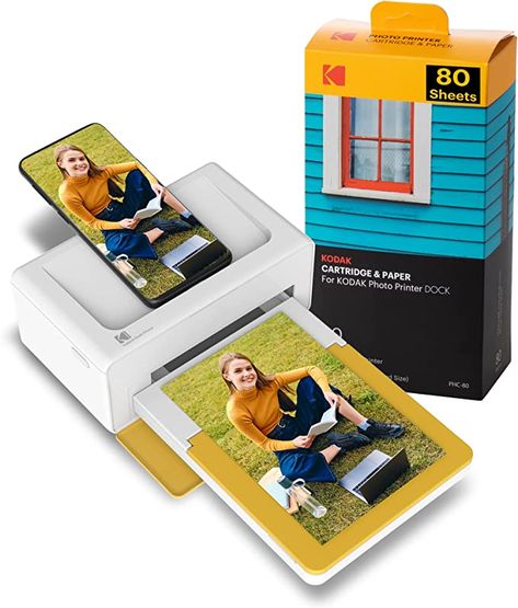 Amazon.com: Kodak Dock Plus 4x6” Portable Instant Photo Printer, Compatible with iOS, Android and Bluetooth Devices Full Color Real Photo, 4Pass & Lamination Process, Premium Quality : Everything Else Picture Printer, Photo Men, Kodak Photos, Portable Photo Printer, Desktop Photos, Instant Photo, Nature Photoshoot, Portable Printer, Mini Printer