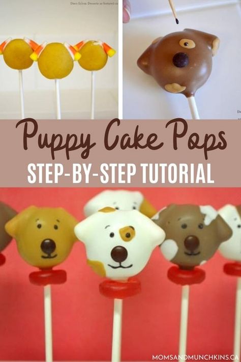 Need a great classroom goodie idea to get ready for your kids going back to school? Easily surprise your little one's friends and teachers with these adorable, easy to make, puppy cake pops! Dog Cake Pop Recipe, Corgi Cake Pops, Dog Cake Pops Birthday Parties, Puppy Cake Pops, Cake Pops Animals, Dog Themed Treats, Animal Fundraiser, Dog Cake Pops, Cake Pops Tutorial