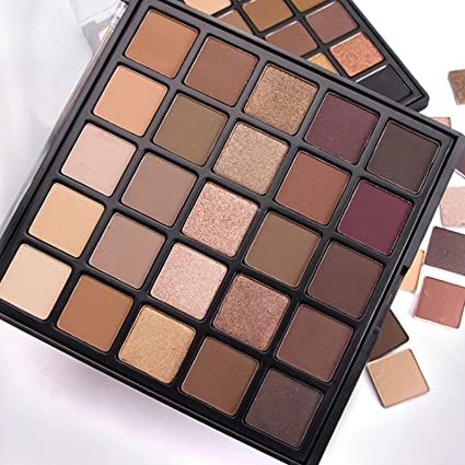 Eyeshadow with Makeup Brushes Set Warm Nude Smoky Waterproof Beauty Cosmetics High Pigment Powder Pallet 25B, Perfect for valentines gifts too Make Up Kits, Maquillage On Fleek, Facial Brush, Makeup Pallets, Hair Crochet, Makeup Samples, Brushes Makeup, Beauty Make-up, Pinterest Makeup