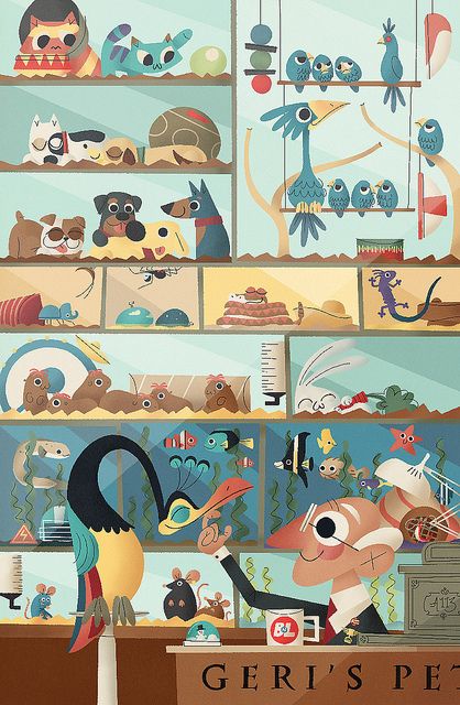 Pixart Feature - Geri's Pet Store by kolbisneat, via Flickr Pixar Movies, Arte Sketchbook, Childrens Illustrations, Disney And Dreamworks, Children's Book Illustration, A Cartoon, Pet Store, Disney Love, الرسومات اللطيفة