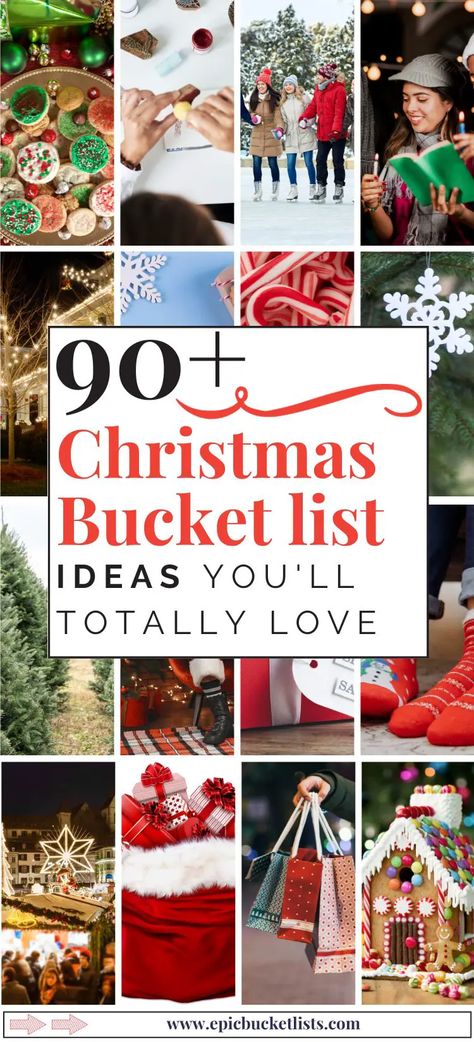 Winter Break Bucket List, Fun Holiday Activities, Family Bucket List, Holiday Bucket List, Christmas Activities For Families, Best Bucket List, Christmas Bucket List, Bucket List Family, Christmas Bucket