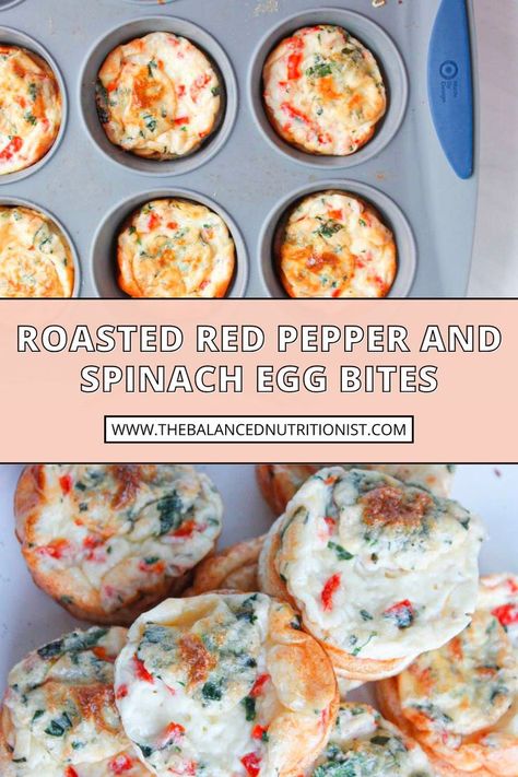 Learn how to make starbucks roasted red pepper egg bites easily with this recipe! These roasted red pepper egg bites are flavorful, cheesy, and a copycat of your fave Starbucks egg white bites. The best part? You don’t need a sous vide machine and you can make ’em right in your oven! Roasted Red Pepper Egg Bites, Red Pepper Egg Bites, Pepper Egg Bites, Egg Bites Starbucks, Starbucks Egg White Bites, Egg White Bake, Starbucks Egg Bites Recipe, Egg White Bites, Starbucks Sous Vide Eggs