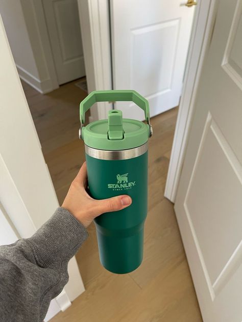 10/10 love the flip top! Green Stanley Cup Aesthetic, Stanley Cup Aesthetic, Aesthetic Stanley, Stanley Aesthetic, Stanley Bottle, Copo Stanley, Cheer Flyer, Cup Aesthetic, Stanley Water Bottle