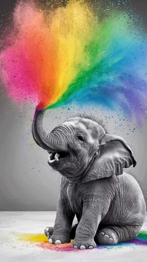 Funny Elephant Pictures, Cute Elephant Wallpaper, Elephant Wallpaper Iphone, Elephant Iphone Wallpaper, Elephant Phone Wallpaper, Elephants Wallpaper, Elephant Background, Rainbow Elephant, Paw Wallpaper