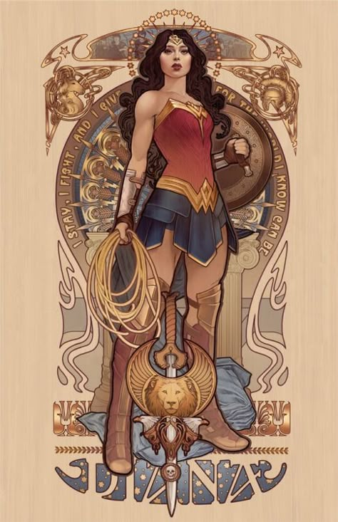 Kapten Marvel, Art Dc Comics, Illustration Art Nouveau, Wonder Woman Art, 11x17 Poster, Art Nouveau Illustration, Arte Dc Comics, Bd Comics, Art Nouveau Design