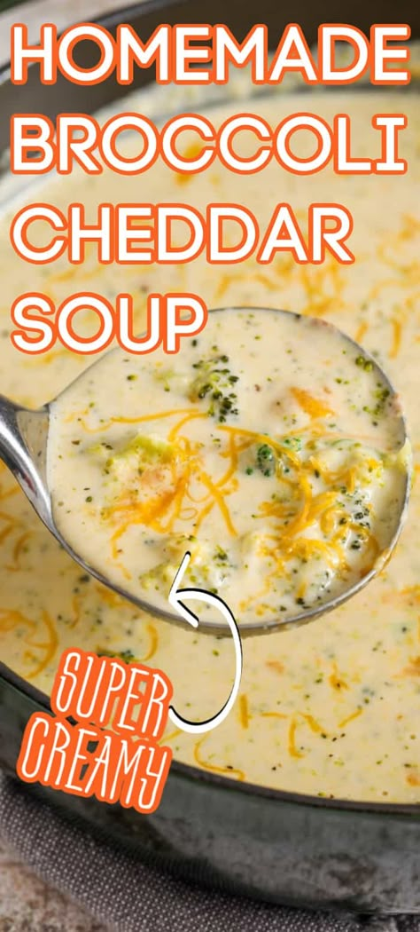 Recipes With Evaporated Milk, Homemade Broccoli Cheddar Soup, Homemade Lentil Soup, Evaporated Milk Recipes, Homemade French Onion Soup, Broccoli Cheddar Soup Recipe, Cheddar Soup Recipe, Cream Of Broccoli, Broccoli Cheese Soup Recipes