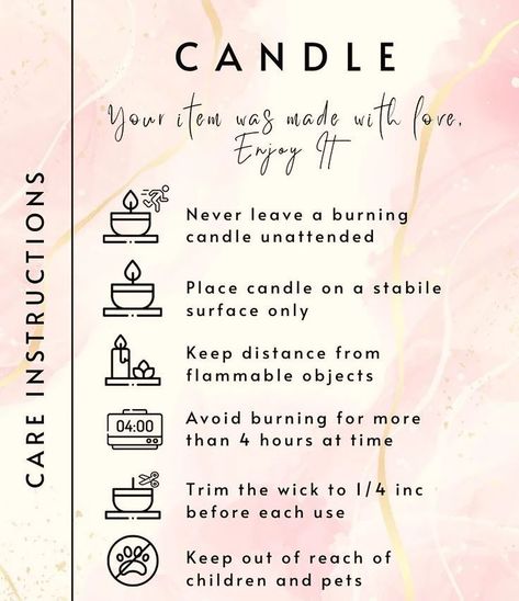 Yup, this is important to know 🤩 #candlecareinstructions #candlelover #glitzandglowstudio Candle Small Business, Soy Candle Business, Candle Scents Recipes, Candle Care Card, Candle Logo Design, Best Logo Maker, Diy Candles Homemade, Candle Printable, Candle Logo