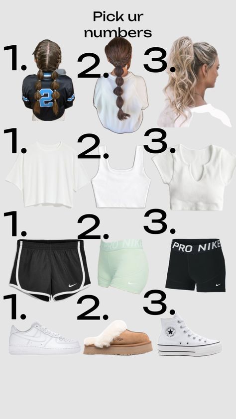 Cheerleading pt 2, I pick ur outfit for going to the cheer comp Outfits For Volleyball, Pick Ur Outfit, Volleyball Outfit, Cute Middle School Outfits, Middle School Outfits, Volleyball Tips, Volleyball Outfits, Casual Preppy Outfits, I Pick