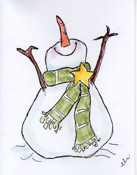 Christmas Drawing Ideas Creative, Christmas Drawing Ideas, Coloring Illustration, Watercolor Christmas Cards Diy, Drawing Ideas Creative, Painted Christmas Cards, Watercolor Paintings For Beginners, Christmas Doodles, Christmas Card Art