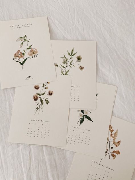 Botanical Calendar, Creative Calendar, 달력 디자인, Desain Editorial, Diy Calendar, Printable Calendar Template, Calendar Gifts, Art Calendar, Kids Calendar