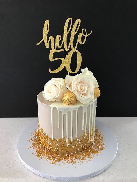 Birthday Cakes For Women 52, 50 Th Cakes For Women, 50 Th Bday Cake For Women, 50ty Birthday Cake, 50th Bday Cakes Women, 50th Cake Designs, 50th Birthday Cake For Mom Elegant, 60 Th Birthday Cakes For Women, 50th Golden Birthday Cake For Women