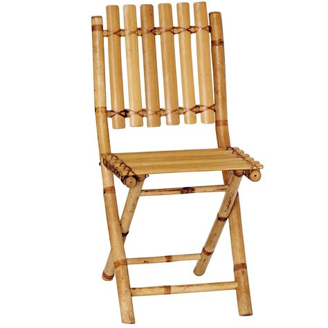 Bamboo54 Folding Bamboo Chairs - Set of 2 - 5427 Bamboo Chair Design, Bamboo Furniture Diy, Bamboo Furniture Design, Bamboo Diy, Bamboo Building, Bamboo Decor, Bamboo Architecture, Bamboo Construction, Outdoor Folding Chairs